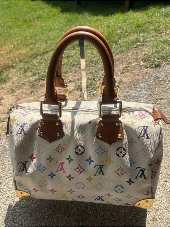 Louis Vuitton Multicolor Monogram Murakami Handbag Speedy 30 Vintage Bag - Picture 6 of 17